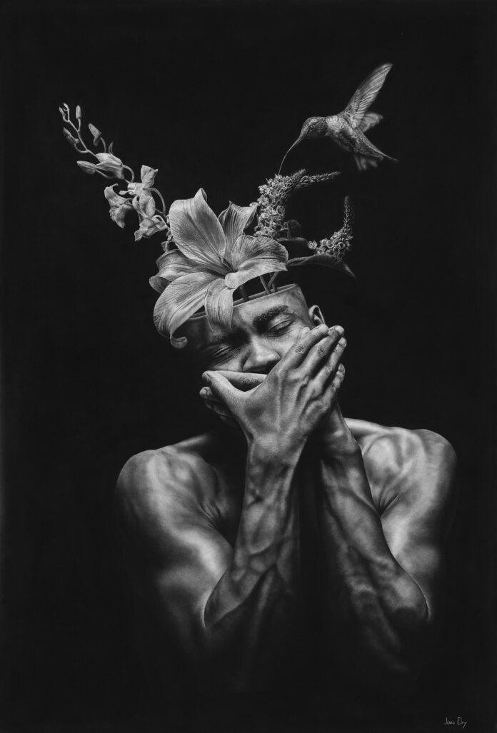 Hypperealism artist Jono Dry has created this amazing graphite pencil art work that focuses on mental health and emotional wellness