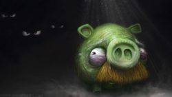 angry-birds-pig-in-the-dark-funny-painting-art-cartoon-game-comic