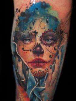 incredible amazing tattoo design shading marionette paisley color ink