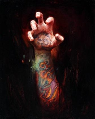 shawn barber hand claw tattoo body art painting