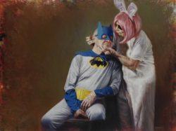 yarmosky old aged man woman relationships superhero batman funny painting art