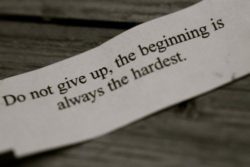 A short and sweet inspirational picture quote, do not give up