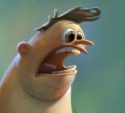 funny photoshop art character design facial expression shock horror surprise pixar style