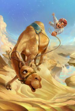 funny photoshop painting camel desert art illustration
