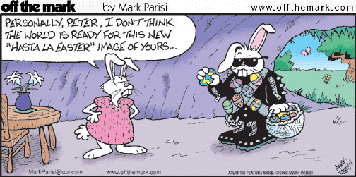 hasta la vista easter cartoon funny humor bunny rabbit terminator spoof