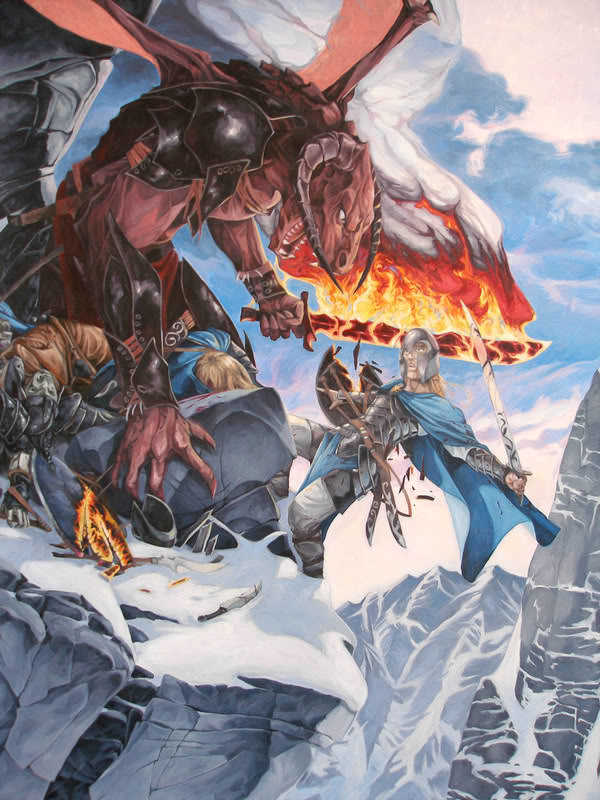 knight vs dragon armor medieval fantasy photoshop painting digital art