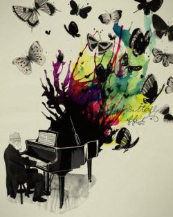 butterfly effect piano music art inspiration design illustration drawing painting