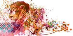 lion leaopard aardvark humming bird bee digital art design photoshop painting animals