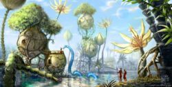 fantasy city alien world alternative reality parallel universe planet surreal illustration art painting