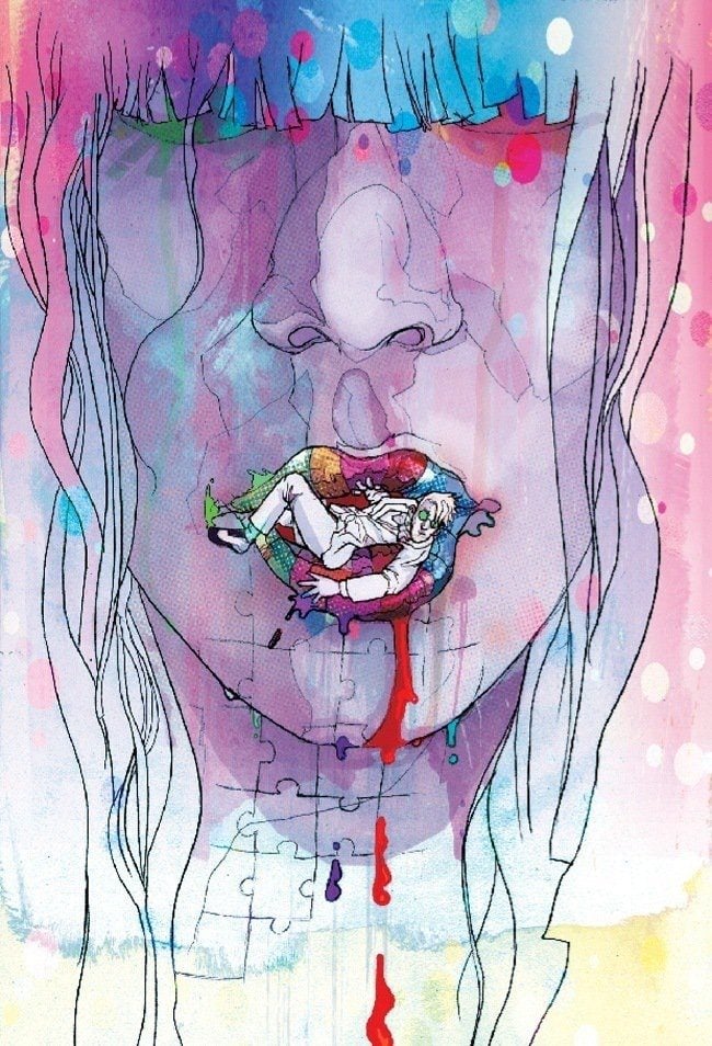 christian ward illustration design woman girl man eater black widow consumer painting