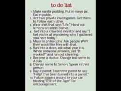 funny crazy to do list humor life picture image prank