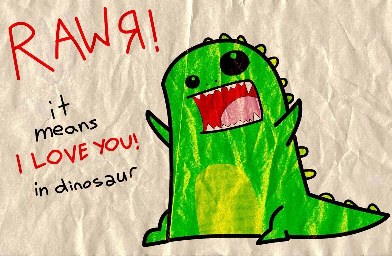 rawr means I love you in dinosaur a cute valentine for geeky couples