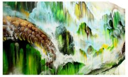 A closer look at the effects that Hua Tunan creates in his abstract graffiti art