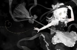 Photoshop artist Namie-kun paints a naughty black witch in a manga style