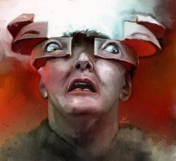 Photoshop fan art painting by Vlad Rodriguez based on the cult film Total Recall