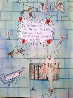 Prisoner Charlie Bronson expresses his inner musings in his unique art style
