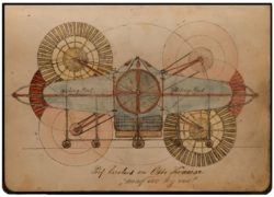 Charles Dellschau designed a number of mechanical flying machines that were never built