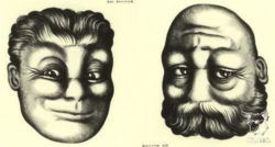 Rex Whistler shows a young and an old man on the same face in this optical illusion portrait