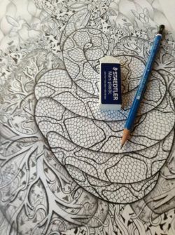 No Photoshop necessary for Jessica Fortner as she shows how perfectly she can draw with pencil on paper