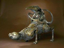 This sculpture by Andrey Drozdov inspires ideas of a steampunk world where even the living creatures are made of metal