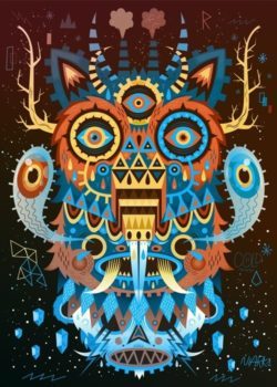 Nordic animals are the subjects of this wacky totem pole illustration by Niark1